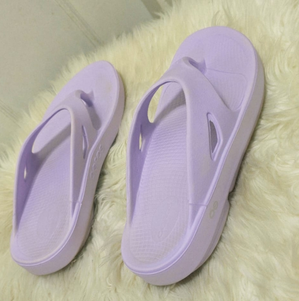 OOFOS OOriginal Unisex Lavender Flip Flops- Size M10/W12 - Picture 9 of 10